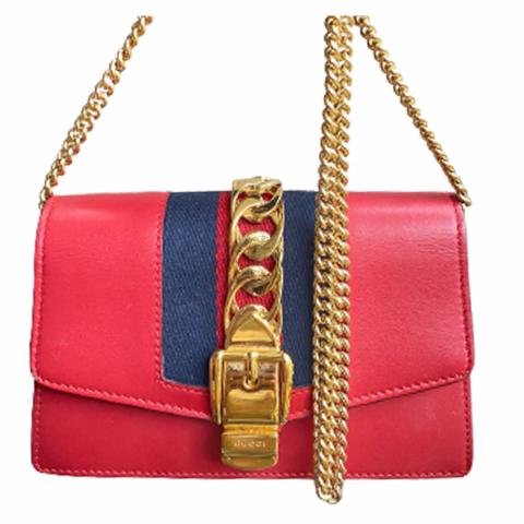 Gucci sylvie best sale mini red